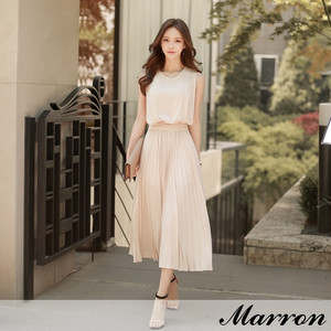 即納 ワンピース ミモレ丈 ノースリーブ ロングワンピース パーティ ワンピース 結婚式 ワンピース プリーツ ワンピース ダスティーピンク ワンピース 春 ワンピース 夏 ワンピース 上品 ワンピース 大人 ワンピース S M L Xl Hdfks Marron マロン レディース