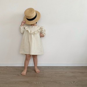 Vヨークフリルワンピース 80size ベビーと子供服の型紙 Sani Pattern Shop