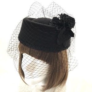 カクテルハット(黒薔薇&黒蝶)