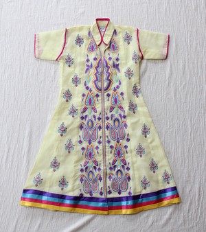 Hu 493 キッズ 刺繍 ロングワンピース Humus Kids Ladies Used Vintage Shop