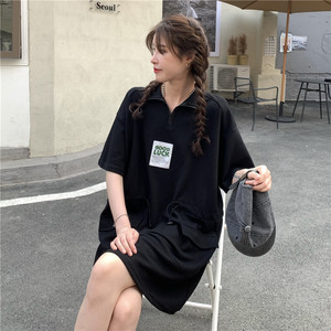 21ss ワッペン付きポロ襟ワンピース 韓国レディースファッション通販 Krex ケーレックス