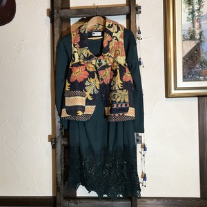 2018秋冬新作　アンティークサリー　ラリーキルト　ベスト