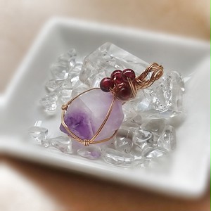 天然石シリウスアメジストペンダントトップb~伝わる思い~
