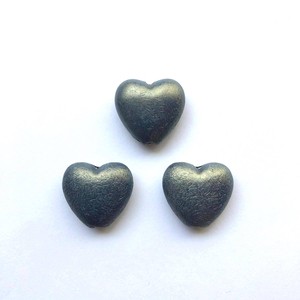 ホイル風加工のハートビーズ Dua アクセサリーパーツショップ