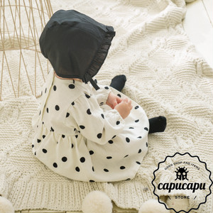 Sold Out ベビー ボンネット付きドットスーツ 子ども服 Capucapu