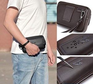 Jpcs ハナ Hana 2way 革 ミニセカンド バッグ メンズ バッグ 小さ ウェストポーチ ベルトポーチ 厚手 レザー 本 革 クラッチ 手持ち バッグ ビジネス カジュアル フォーマル 冠婚葬祭 結婚式 バッグ 紳士用 男性用 ブラック ブラウン Az Japan Classic Store
