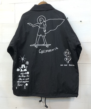 Mark Gonzales マークゴンザレス アートプリント コーチジャケット ブラック 2g5 Rinc