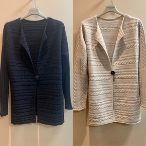 【le tricot perugia】横ケーブルカーディガン (140-203) 【le tricot perugia】横ケーブルカーディガン (140-203)