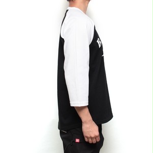 Bassmania グランダー武蔵 スケルトンデザイン7分ラグランtee Blk Wht 限定受注生産 3月下 中旬配送 Bassmania Jp