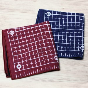メジャーハンカチ　ディープブルー/ディープレッド