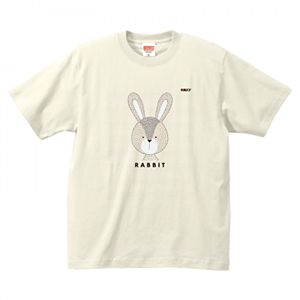 うさぎイラストtシャツ ナチュラルカラー Bazf Bazfは Enjoy Life With Fashion をコンセプトに お洒落 で人生を愉しむための アパレル 雑貨 の通販をしています
