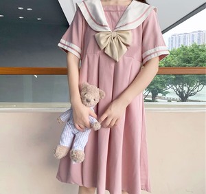 ワンピース レディース 半袖 セーラー服 ロリータ ゆめかわいい 双子コーデ オルチャン 韓国 夏 Tb 700 毒いちご 韓国ファッション