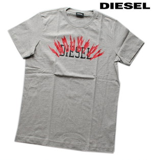 Diesel ディーゼル Tシャツ 半袖 プリント Tシャツ メンズ T Diego A10 Grey Bees High