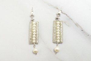【刺繍ジュエリー】Silver beads✴︎ ▽注文時にピアス/イヤリングお選びいただけます