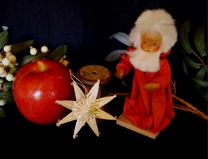 ドイツ クリスマス ストロー オーナメント ヴィンテージ 藁飾り クリスマスの星 こりすのパン屋