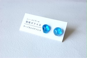 【 ピアス 】琉球ガラス玉のサージカルステンレスピアス 【 ピアス 】琉球ガラス玉のサージカルステンレスピアス