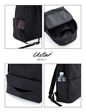 Jpcs Ustar アスター リュック 黒 メンズ レディース 通勤 通学 シンプル デイパック 大きめ 軽量 丈夫 カジュアル Az Japan Classic Store