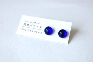 【 ピアス 】琉球ガラス玉のサージカルステンレスピアス 【 ピアス 】琉球ガラス玉のサージカルステンレスピアス