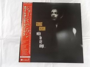 ジョージベンソン ホワイルザシティスリープス 中古レコード 国内盤 帯 歌詞 対訳 解説ライナー付★併190930