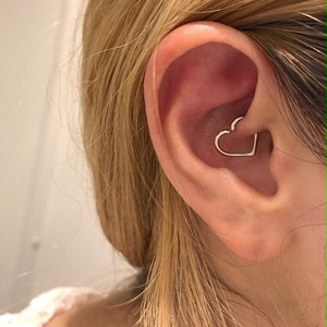 Heart Daith Body Jewelry 16g Pt Ljp ハート ダイス ボディピアス プラチナ Lanie