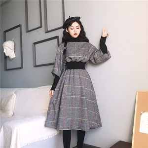 ワンピース レトロチェック柄ラシャカジュアルワンピース ファッションプチプラ通販のxacart 代 30代に話題のトレンドファッション通販