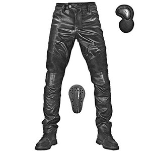 Jpcs Renhe 革パン レザーバイクパンツ ストレート ライダースパンツ メンズ ツーリング オールシーズン プロテクター付き フェイクレザーpu革 防風防水 Az Japan Classic Store