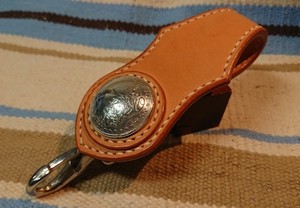 【50%OFF】モルガンコンチョ　ベルトキーホルダー[両張り仕様]　KH-001