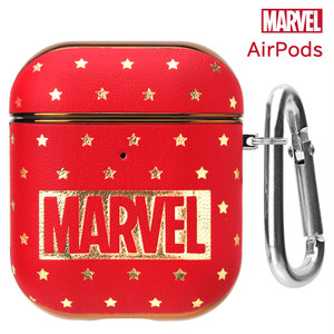 Airpods マーベルヒーロー エアーポッズ カラビナ付き Puレザー ケース ソフトケース ソフト キャラクター ロゴ レッド Marvel かわいい おしゃれ エアーポッズケース カバー イヤホン Airpodsケース 収納ケース ワイヤレスイヤホン 保護カバー 保護 S Pg S Pg 7h858 Stars