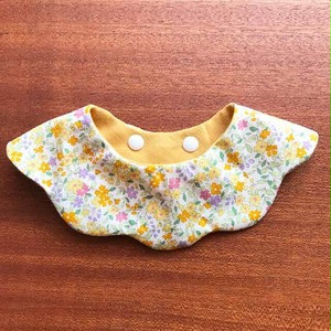 Cat Bib ダブルガーゼ 小花フラワー イエロー 猫首輪 スタイ首輪 もくもくキャットスタイ 送料無料 猫グッズの Nyanx Store