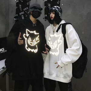 トップス 反射悪魔ストリート系男女兼用シンプルパーカー Kodo7 Com ド定番から最新のものまで網羅 ストリート系ファッション 専門店