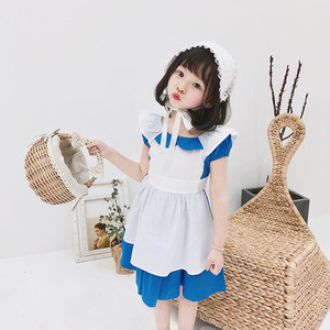 なりきりキッズ コスチューム 不思議の国のアリス風 ドレス 七五三 パーティー 衣装 子供 コスプレ 女の子 キッズ 子供ドレス 水色アリス エプロン ワンピ 結婚式 プリンセスコスチューム コスプレ 送料無料 韓国レディース キッズファッション Londonbridge