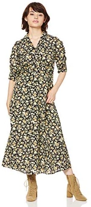 Jpcs リリーブラウン 花柄ワンピース Lwfo レディース Japan Classic Store