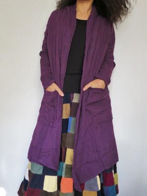 タイコットンロングジャケット(パープル)