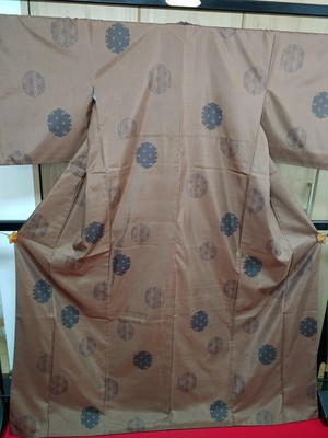 0809101 展示品 雪輪柄 紬 袷仕立て 0809101 展示品 雪輪柄 紬 袷仕立て