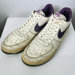 80 S Nike ナイキ Air Force 1 Low エアフォース1 オリジナル スニーカー バッシュ ホワイト パープル 白紫 ビッグサイズ Us14 5 ディスプレイ用 選手用 年 Korea製 希少 ヴィンテージ Agito Vintage