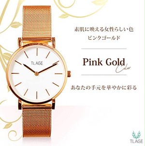 Jpcs Tlage Amazon限定ブランド レディース 腕時計 おしゃれ クラシック シンプル 女性 時計 ビジネス 日本製クォーツ Watch For Women ピンクゴールド Az Japan Classic Store