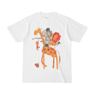 前面プリントイラストtシャツ おんぶおんぶおんぶ Orange Garden