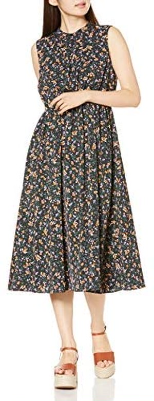 Jpcs ナチュラルビューティーベーシック ワンピース フラワープリントワンピース レディース Az Japan Classic Store