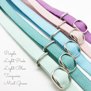 猫 首輪 シンプル コットン ライトブルー Calico