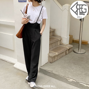 Regit String Over All Black 韓国服 オーバーオール ボトム つなぎ 夏 春 10代 代 30代 プチプラ 着回し 着映え ネット通販 Blc005 Regit