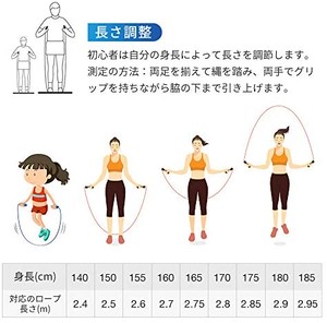 Jpcs Gruper 縄跳び なわとび レーニング用 自動ロック機能付 ジャンプロープ 大人用 子供用 ジュニア用 長さ調節可 収納袋付き Az Japan Classic Store