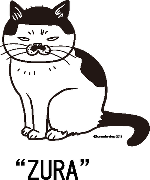 ブサ猫tシャツ ズラ猫 白ほか全5色 小さな小さな雑貨店 ぶさねこかん