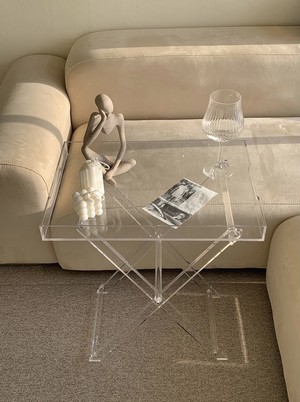Clear Acryl Tray Table クリア アクリル トレー テーブル 折りたたみ式 韓国 北欧 インテリア 家具 Tokki Maeul トッキマウル 韓国雑貨通販サイト