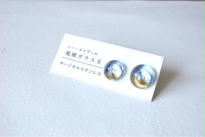 【 ピアス 】琉球ガラス玉のサージカルステンレスピアス 【 ピアス 】琉球ガラス玉のサージカルステンレスピアス
