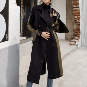 バイカラー変形トレンチコート 春秋 ロング Aerg アーグ レディースアパレル通販サイト