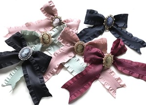 カメオ おリボンブローチ