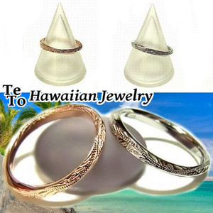 【HawaiianJewelry / ハワイアンジュエリー】 ツイストリング/指輪 ゴールド プルメリア スクロール ホヌ