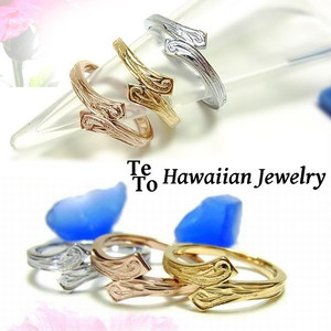 【HawaiianJewelry / ハワイアンジュエリー】 ステンレスリング 指輪 イエローゴールド ピンクゴールド マリッジ 結婚指輪