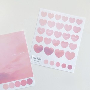 Skyfolio Sky ハート ステッカー セット 3シート Moim