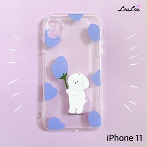 ゆるかわ わんちゃん ブルー イラスト クリア ソフト Iphoneケース Iphoneケース専門店 Loulou キラキラ ピンク ハート シンプル おしゃれでかわいい